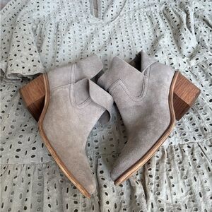 BP Taupe Suede Ankle Booties